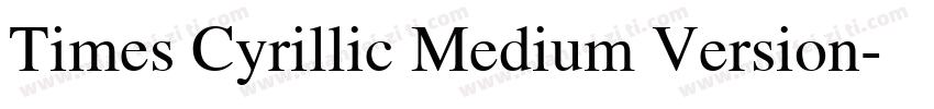 Times Cyrillic Medium Version字体转换